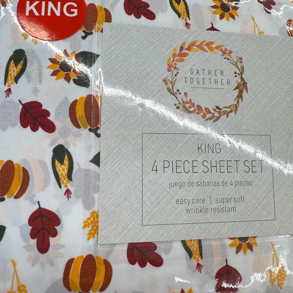 Fall King Sheet Set - Autumn Colors